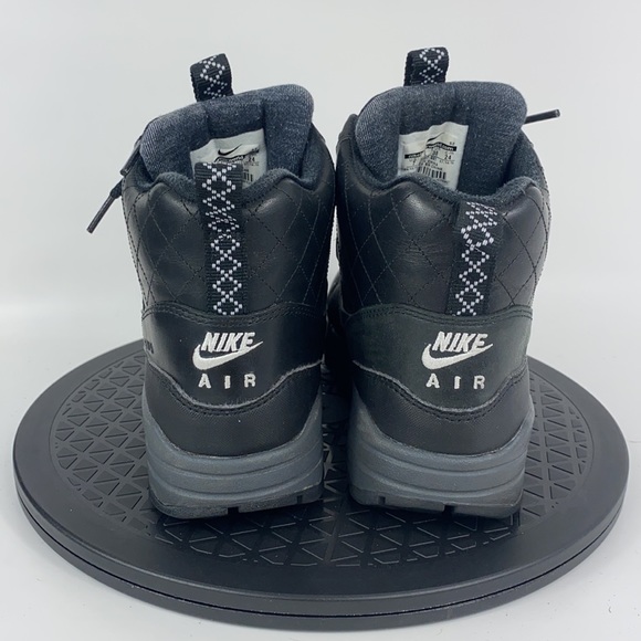 Nike Air Max 1 Mid Sneakerboot Black Water Repel 807307-001 Women’s Size 7 - Picture 4 of 14